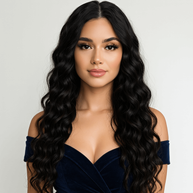 10A Natural Wave Tape-In Human Hair  Extension Natural