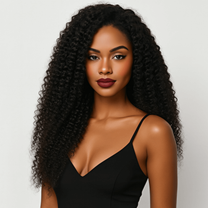 10A I-Tip Jerry Curl Human Hair Extension Natural