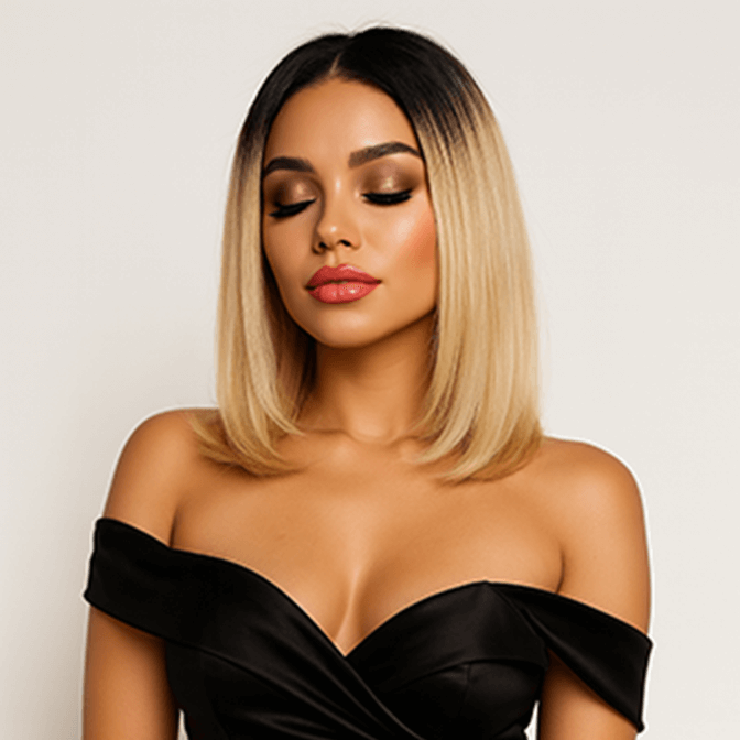 Remy Straight 13"X 6"Lace Frontal Bob Wig Color  1B/#613