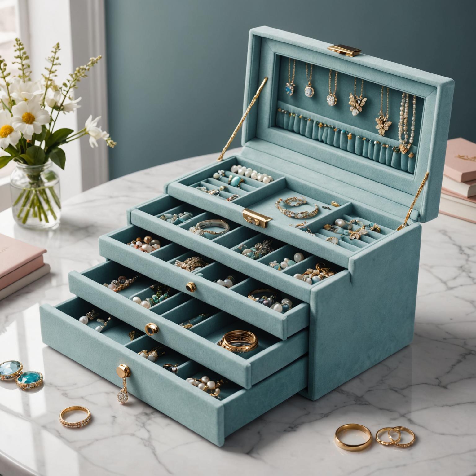 Jewelry Storage Box, jewelry storage box, jewelry organizer, jewelry box with drawers