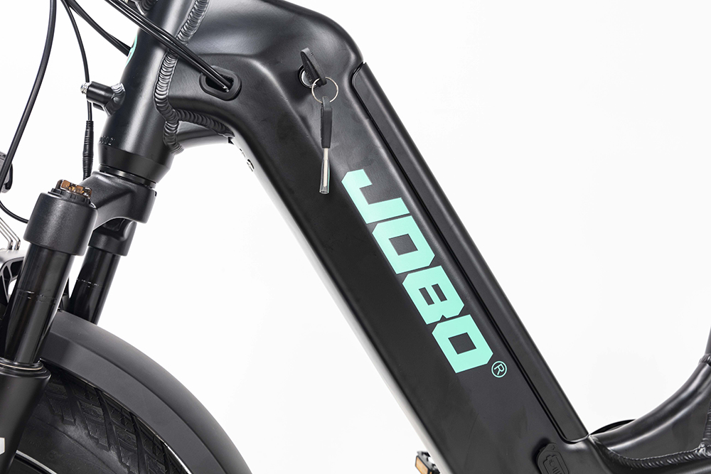 Jobo EV e-bike frame manufacturing process with welding and testing stations