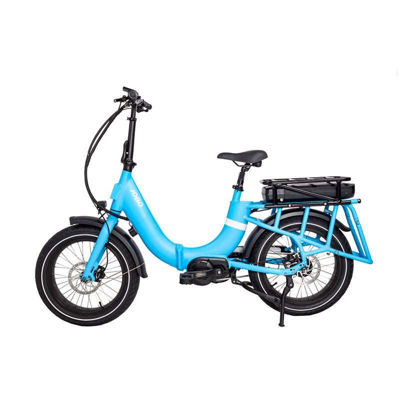 Hopfällbar elcykel med mittdrift