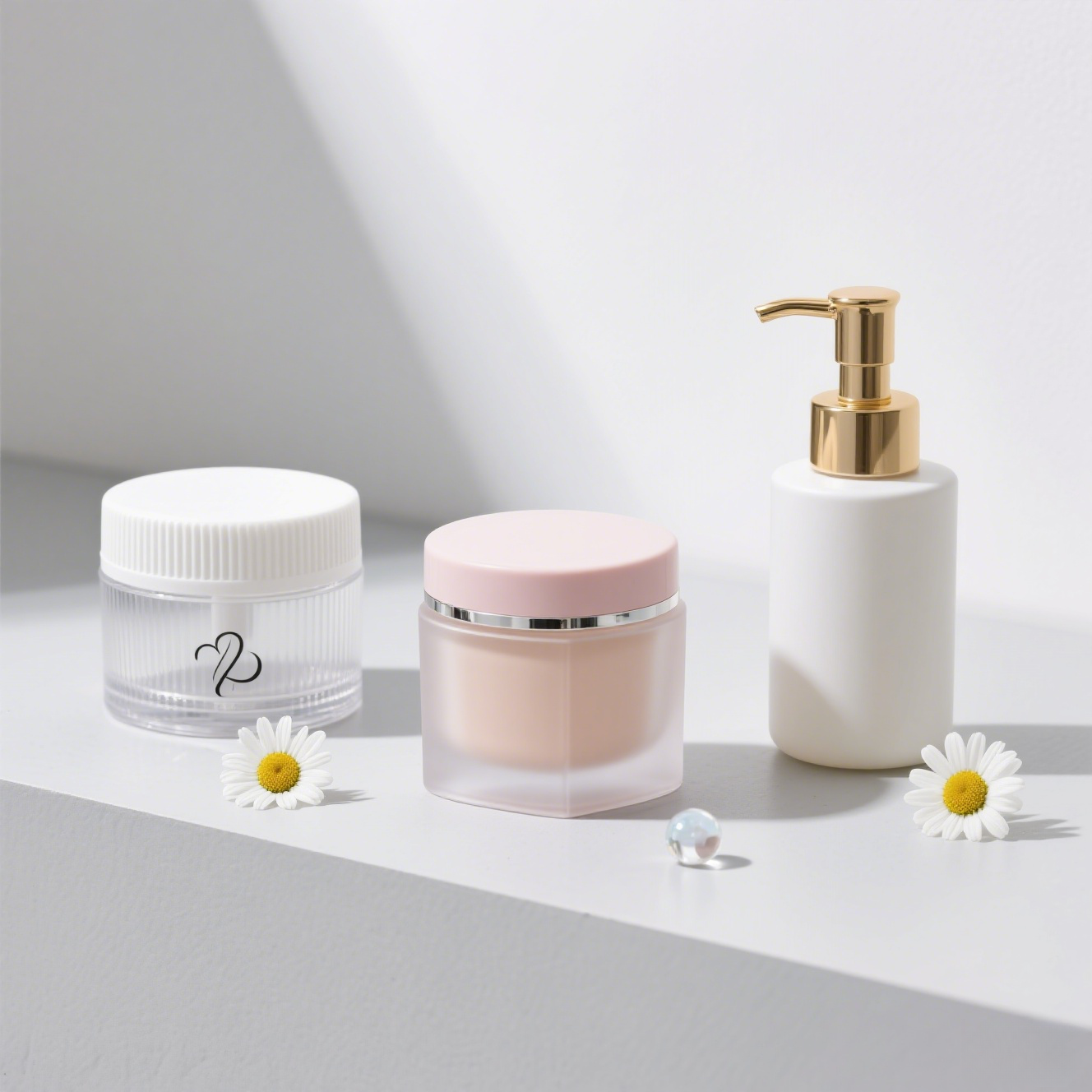 PP cosmetic cream jars for skincare packaging