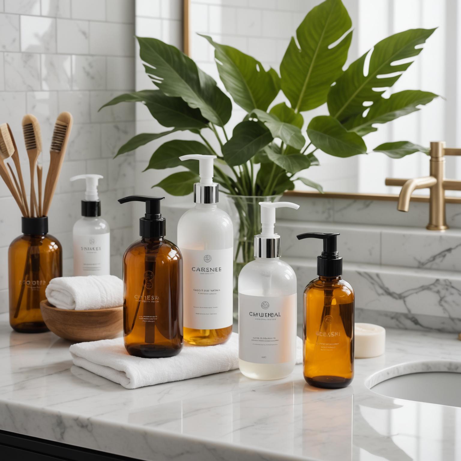 butelka szamponu, butelka środka do dezynfekcji rąk