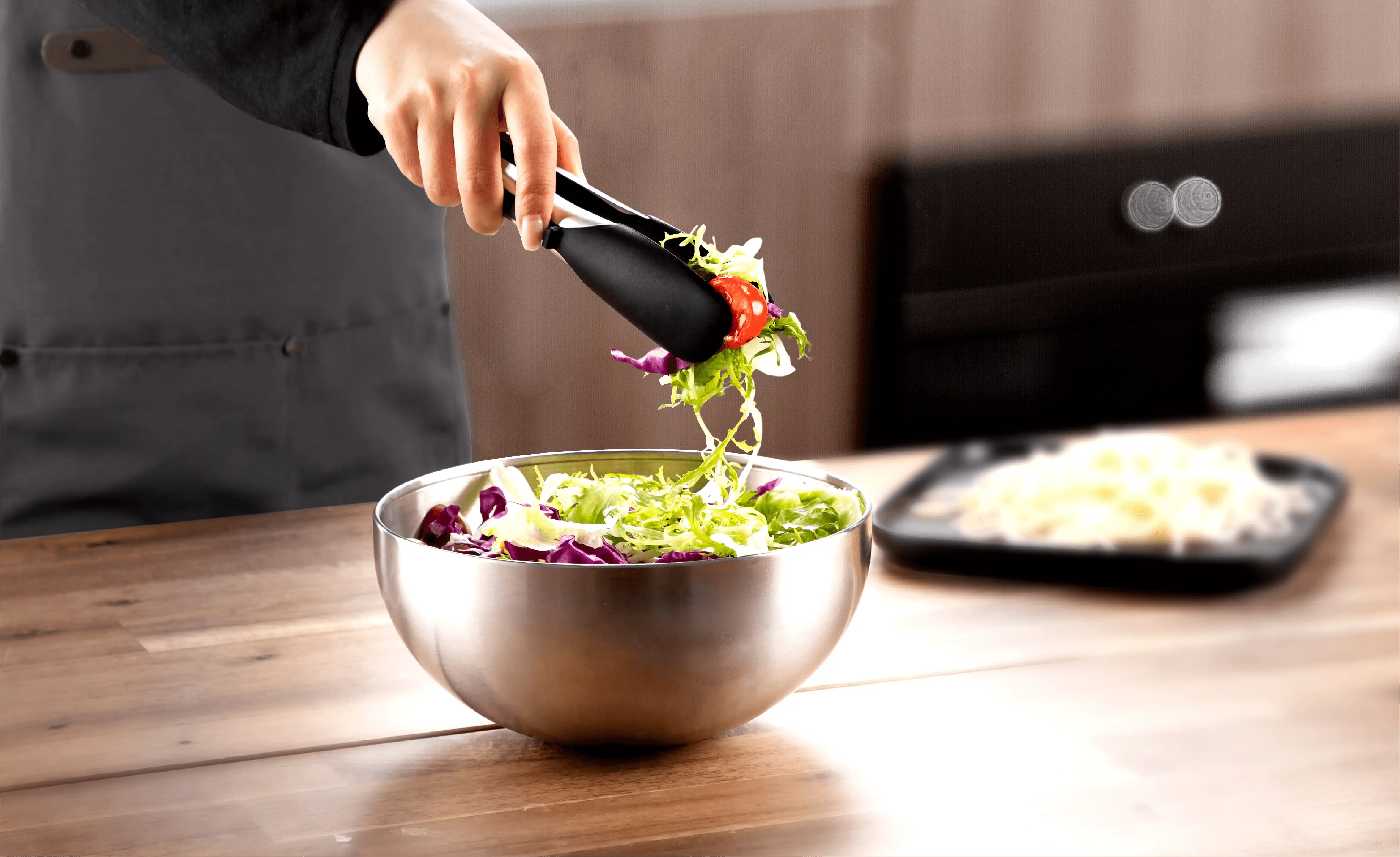 non-scratch silicone kitchen tongs