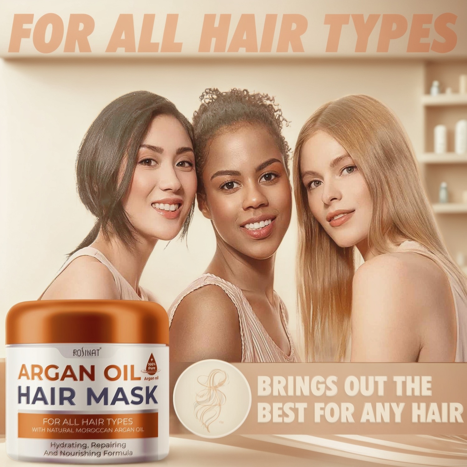 masque capillaire à l'huile d'argan