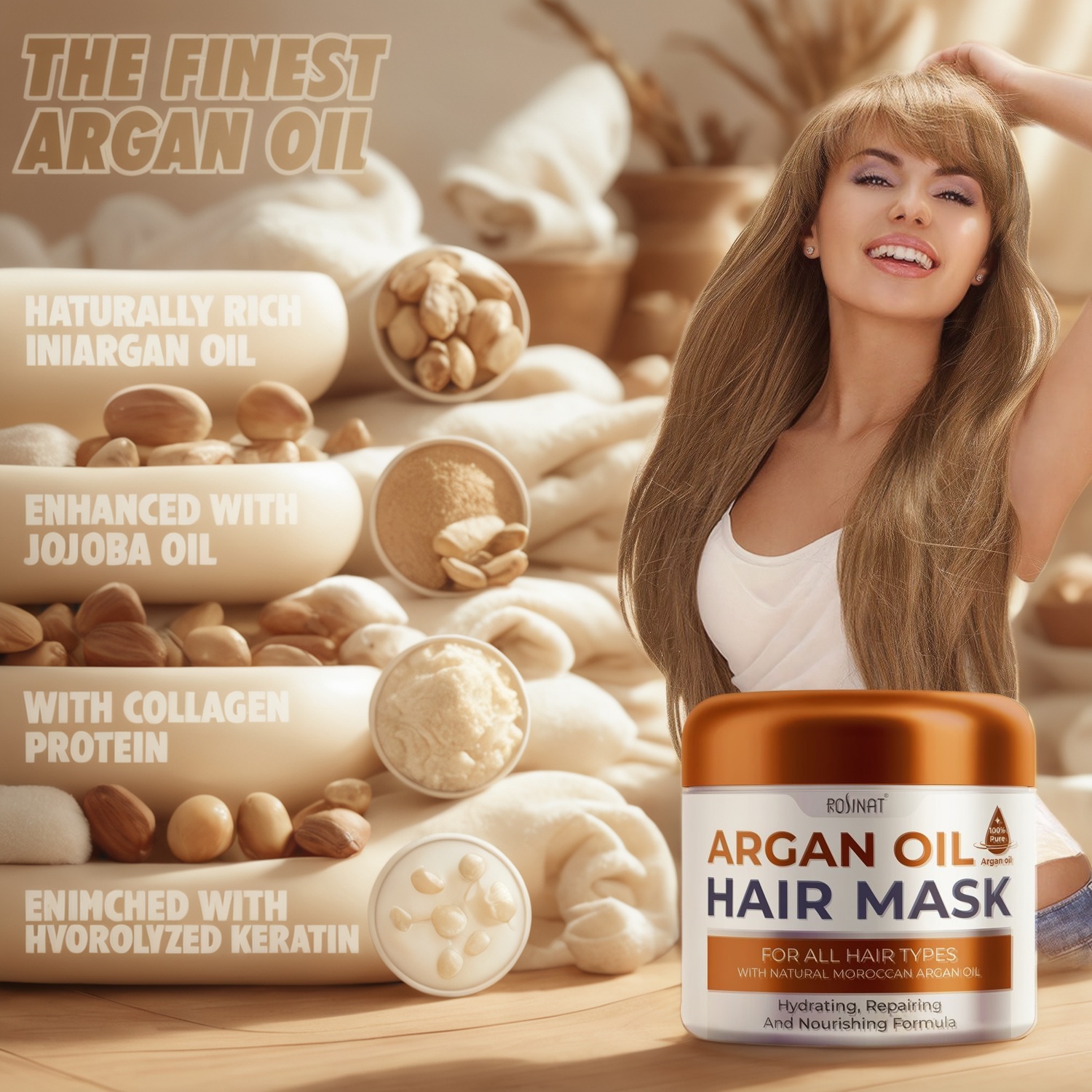 masque capillaire à l'huile d'argan