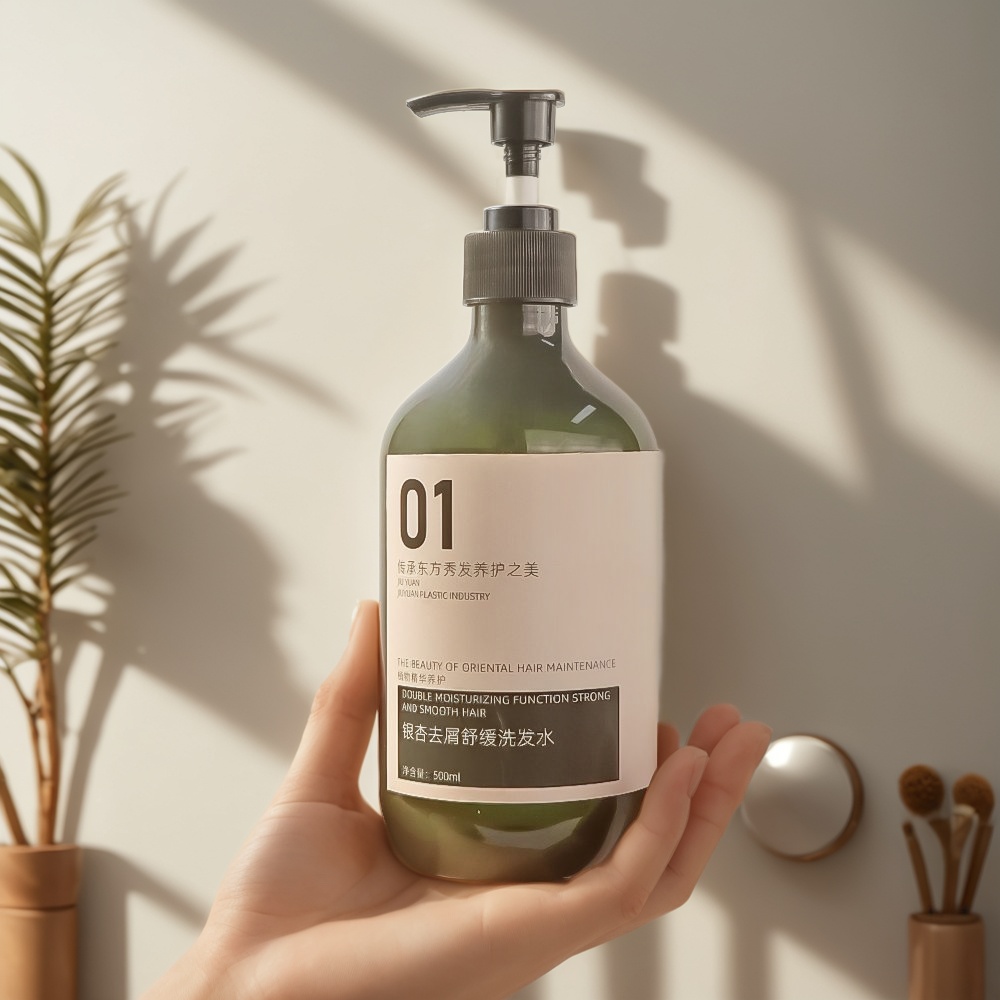 Botellas de loción, botellas de salud y belleza.