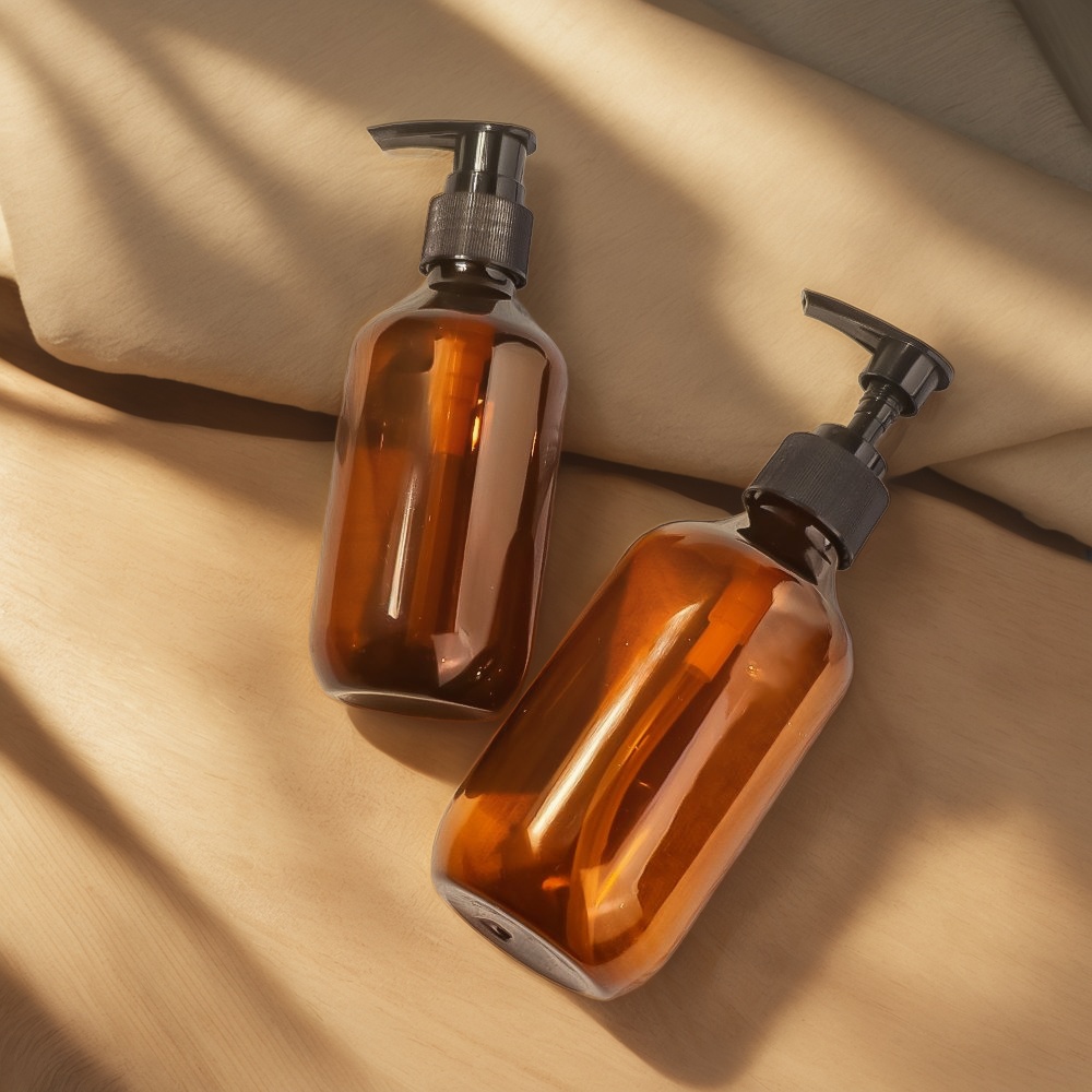 Frasco de loção para saúde e beleza