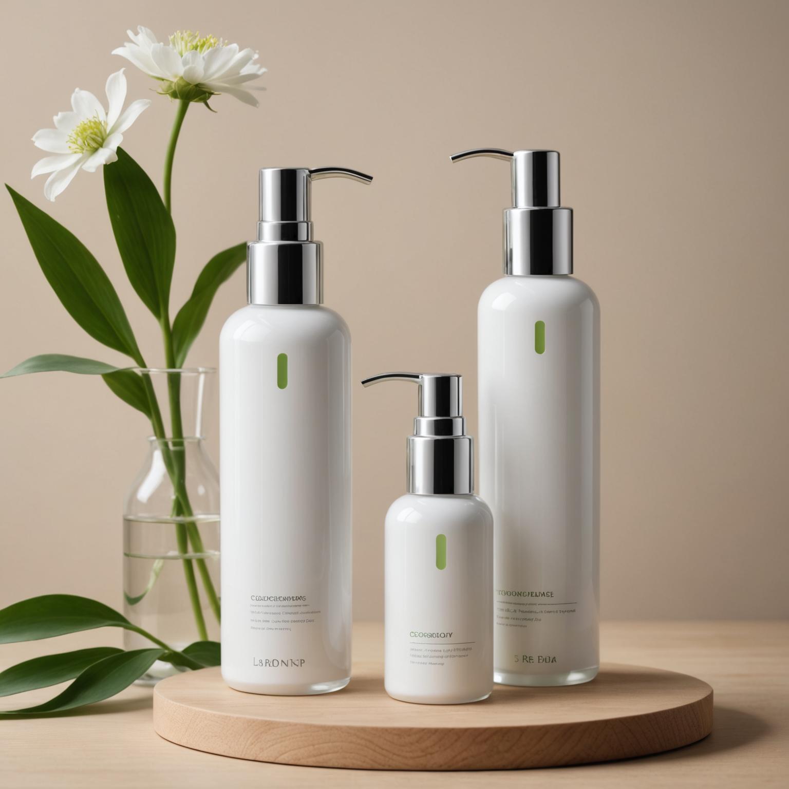 Botella sin aire, botella sin aire, botella con bomba sin aire, botella cosmética sin aire