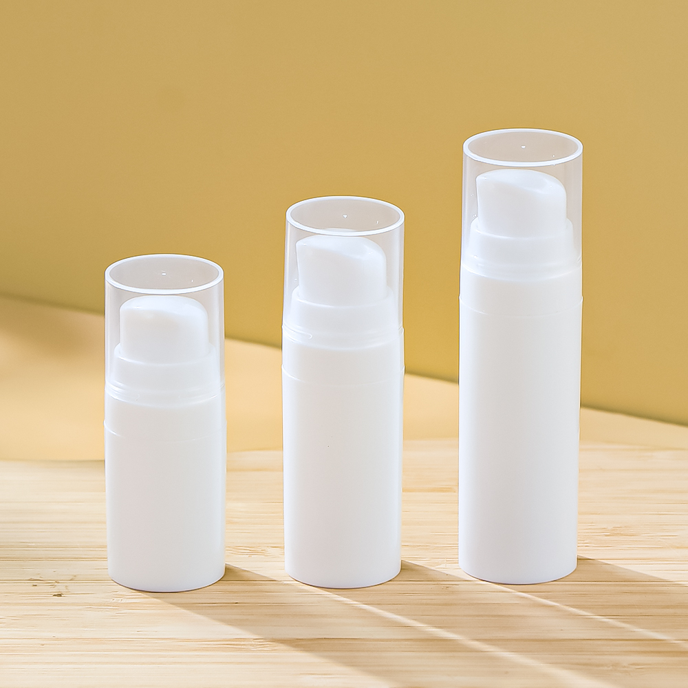 Botella con bomba sin aire, botella con bomba sin aire, botella cosmética con bomba sin aire, envase con bomba sin aire, botella con bomba sin aire, loción sin aire