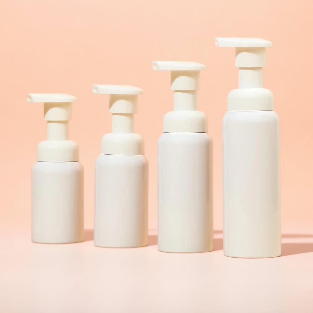 Botellas de espuma cosmética, envases de plástico sostenibles para cosméticos, dispensadores de espuma con bomba sin aire, botellas de espuma aptas para viajes, envases cosméticos reciclables