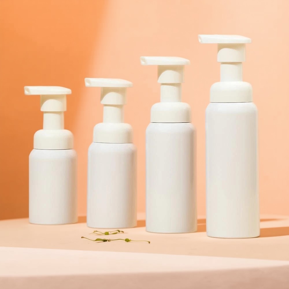 Frascos de espuma para cosméticos Embalagens plásticas sustentáveis para cosméticos Bombas dispensadoras de espuma sem ar Frascos de espuma para viagens Recipientes de cosméticos recicláveis