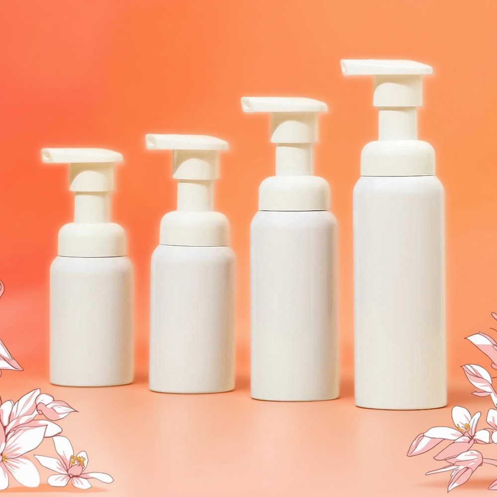 Flacons de mousse cosmétique Emballages en plastique durables pour cosmétiques Distributeurs de mousse à pompe airless Flacons de mousse adaptés aux voyages Contenants cosmétiques recyclables