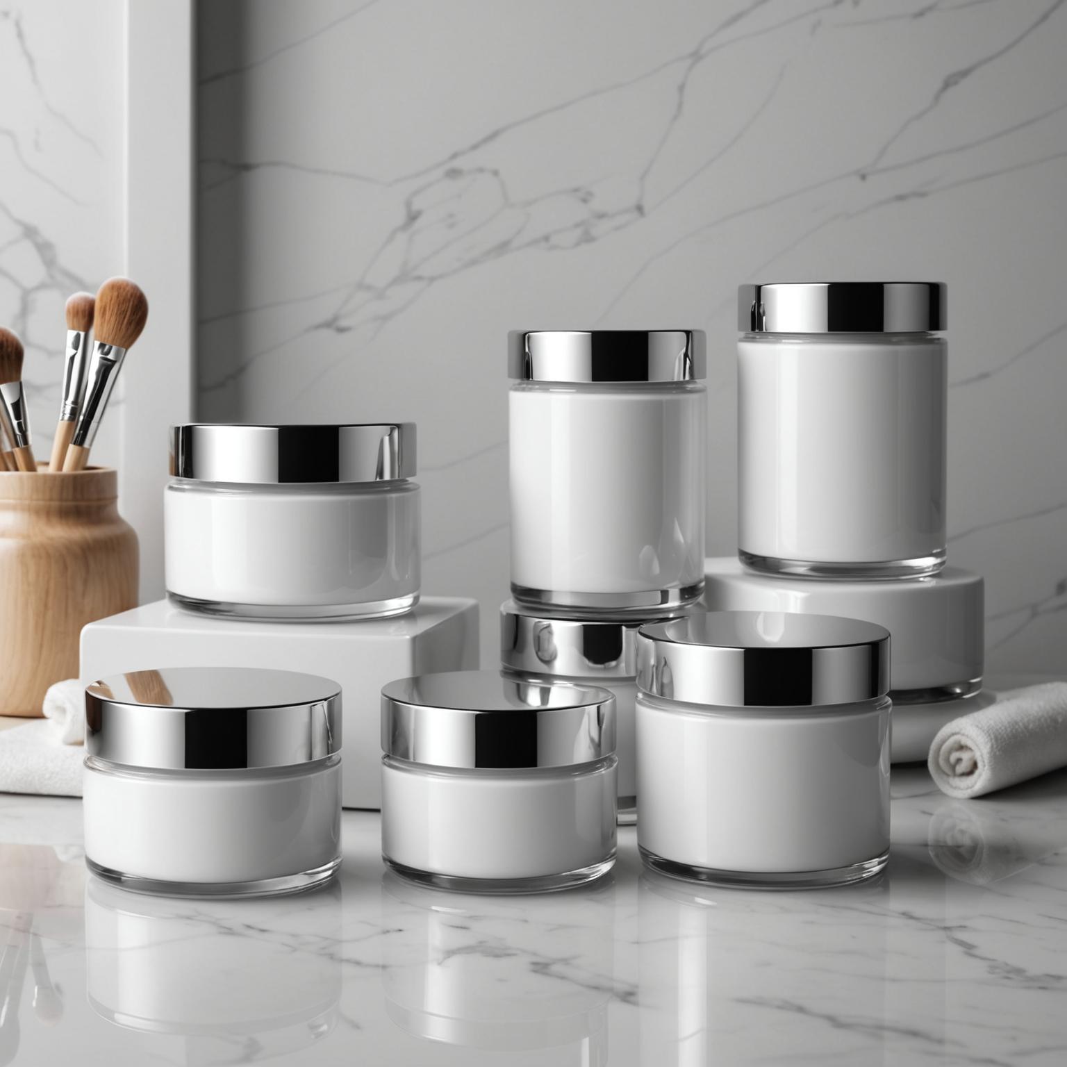 Pot de crème, pot de crème, pots de crème cosmétique, pot de crème en plastique, pot de crème en gros