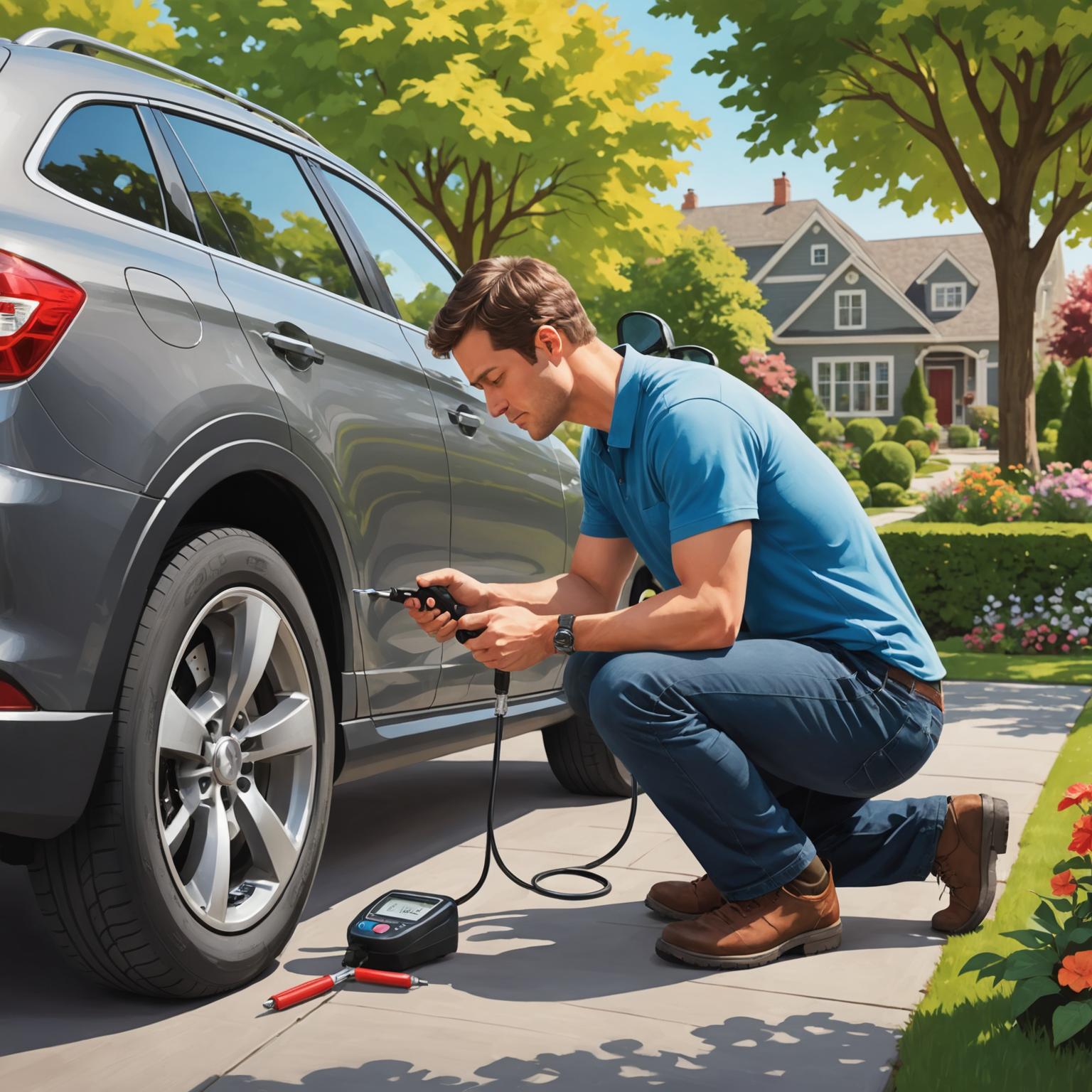 car tire pressure gauge