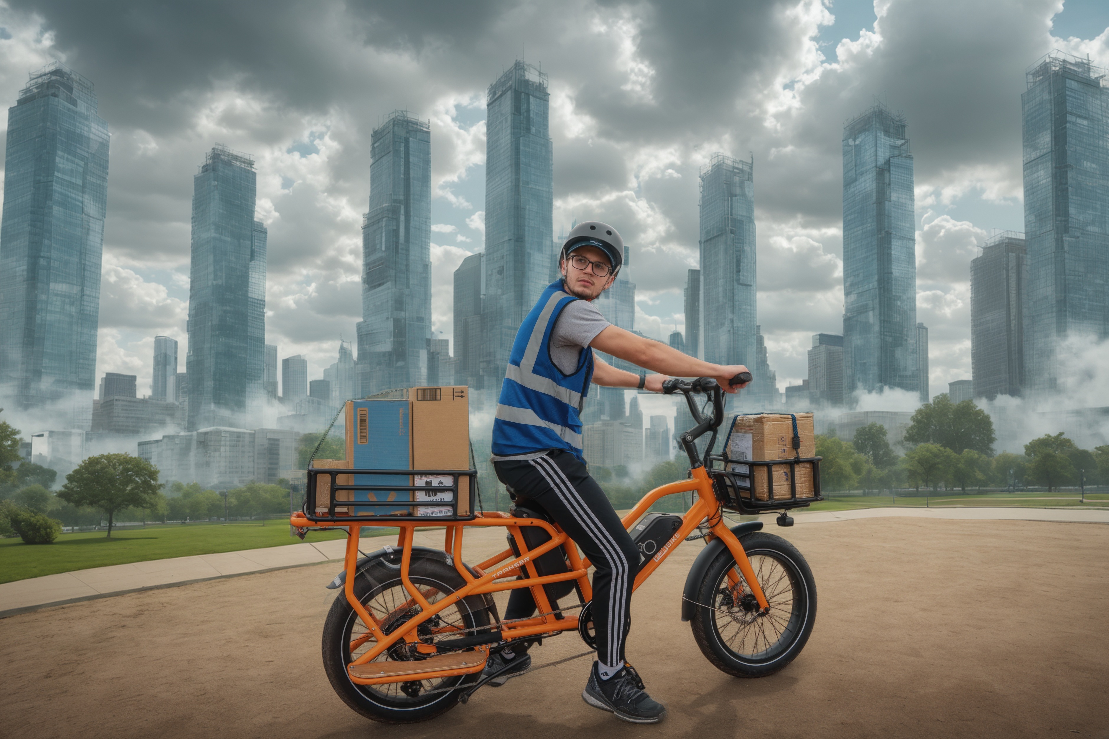 bicicleta eléctrica de reparto