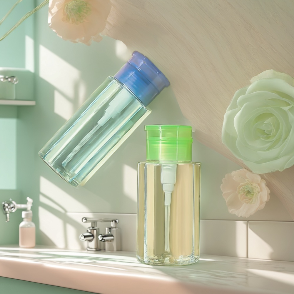 makeup remover bottle, makeup remover container, cosmetic bottle