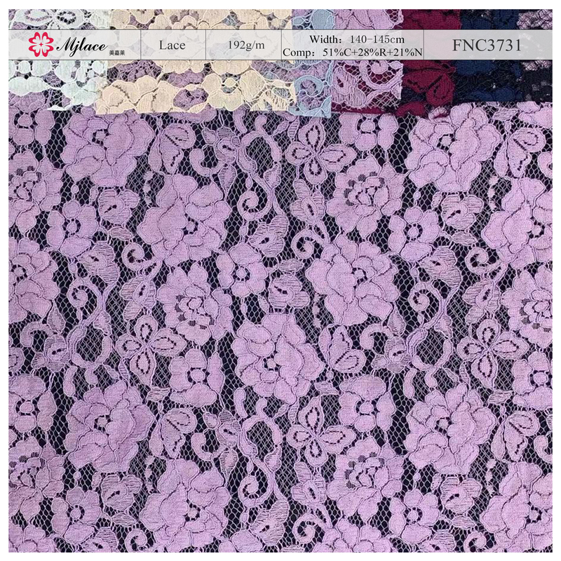 Lace curtain material