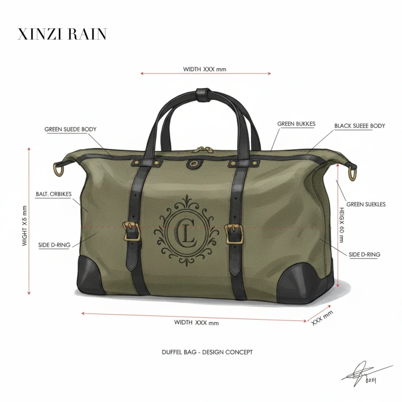 Custom Handheld Travel Bag | Premium Suede Leather Weekender OEM Manufacturer