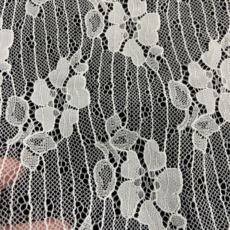 FN2410 floral lace fabric vertical pattern