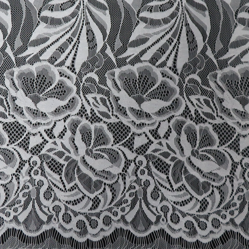 THB2117 chantilly lace floral embroidery fabric