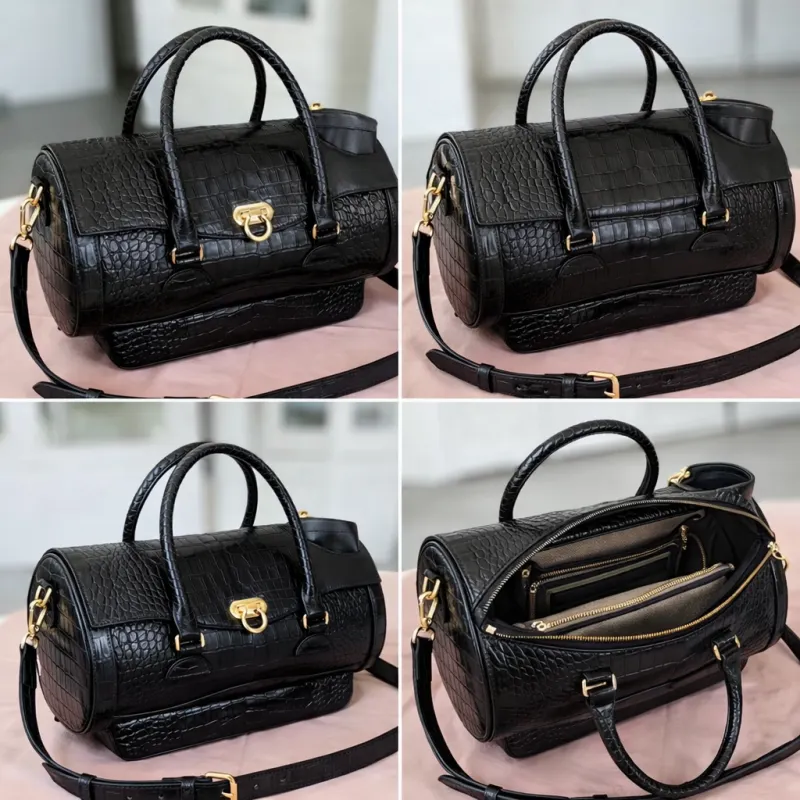Croc-Embossed Leather Handbag Collection3.webp