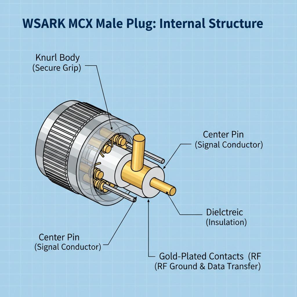 WSARK MCX Male Plug