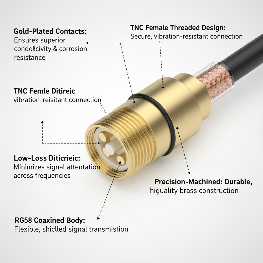 TNC Female to RG58 adapter