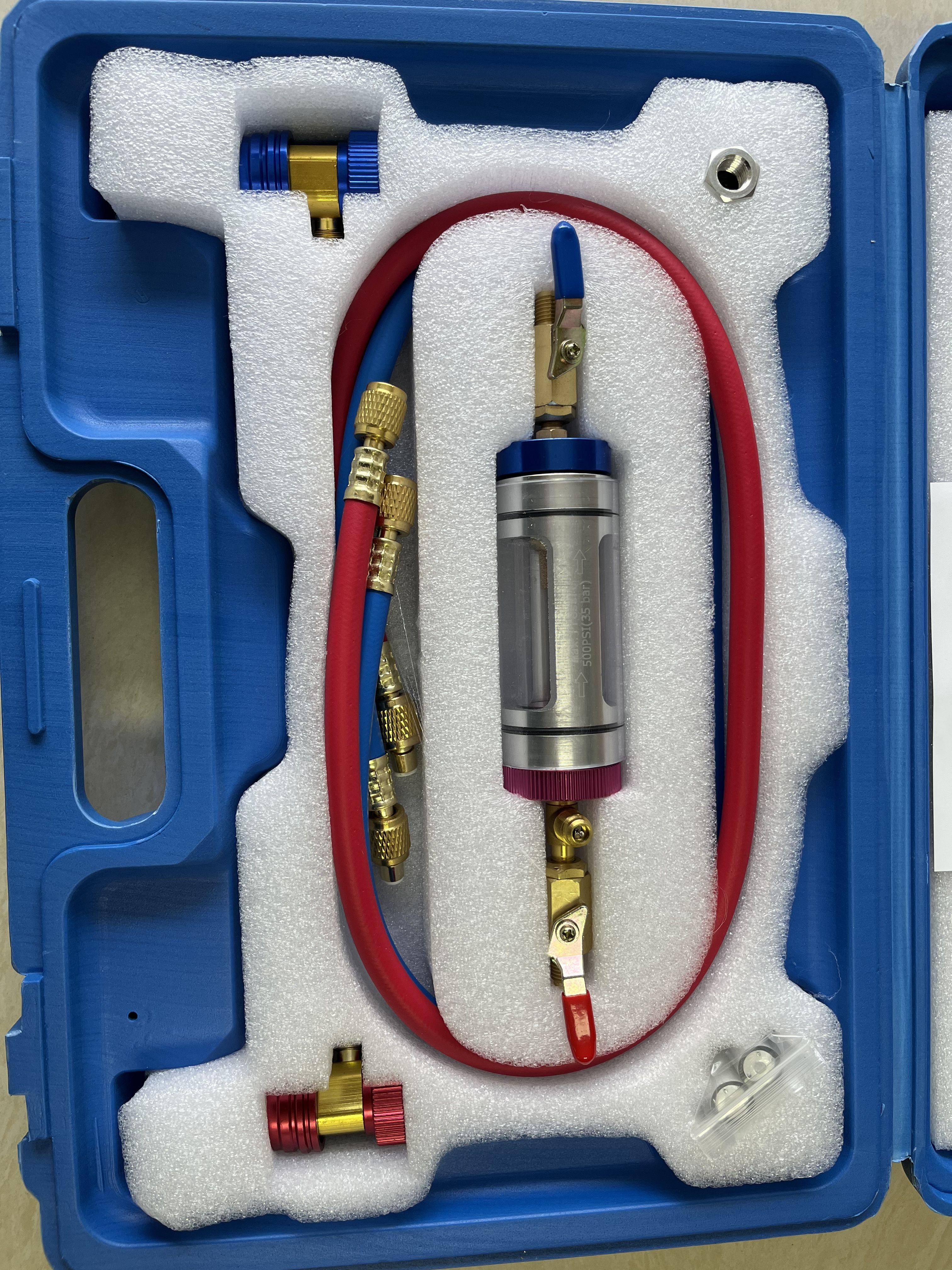 Analizador de aceite refrigerante para aire acondicionado de automóviles