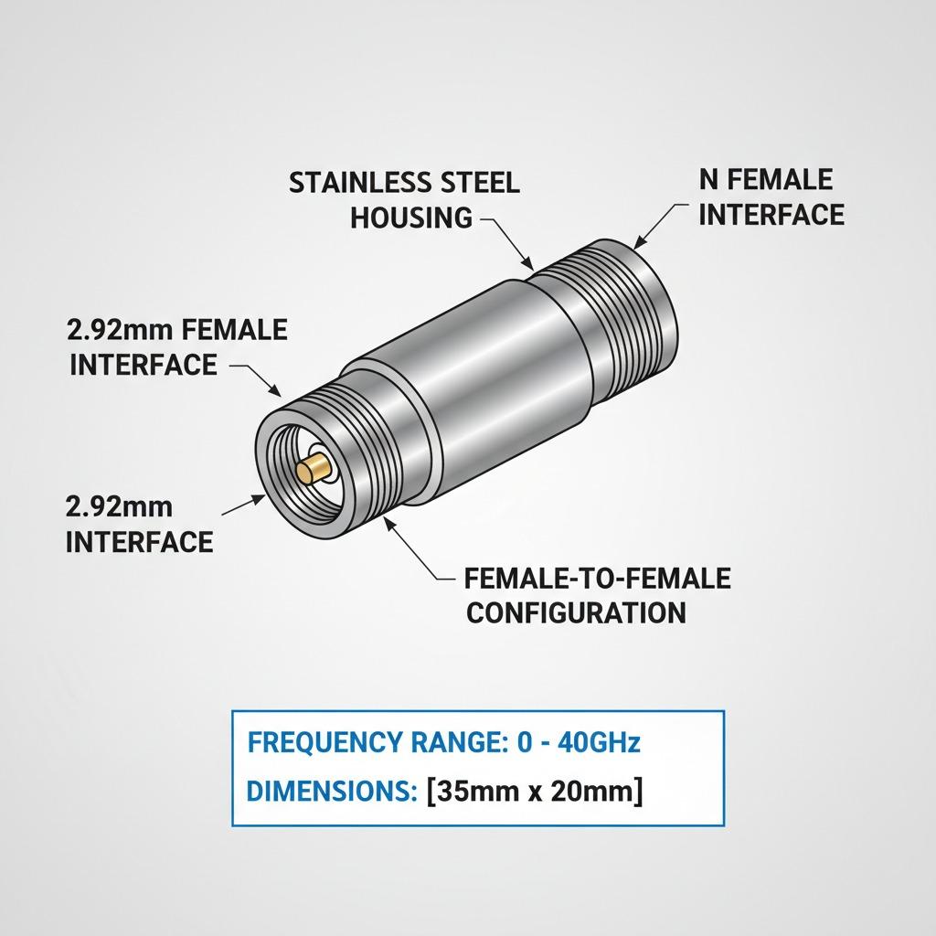 2.92mm Female to N Female Adapter