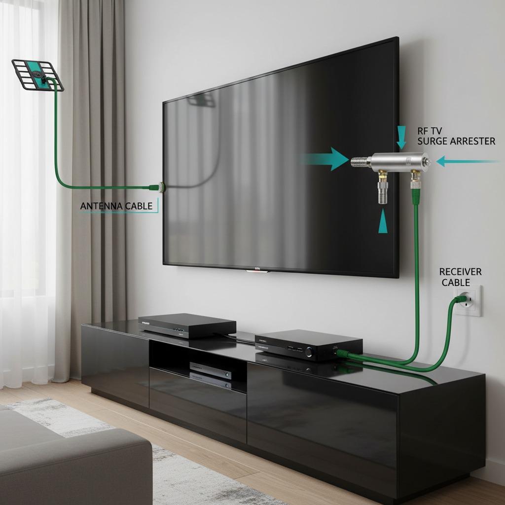 supressor de surtos de RF para TV