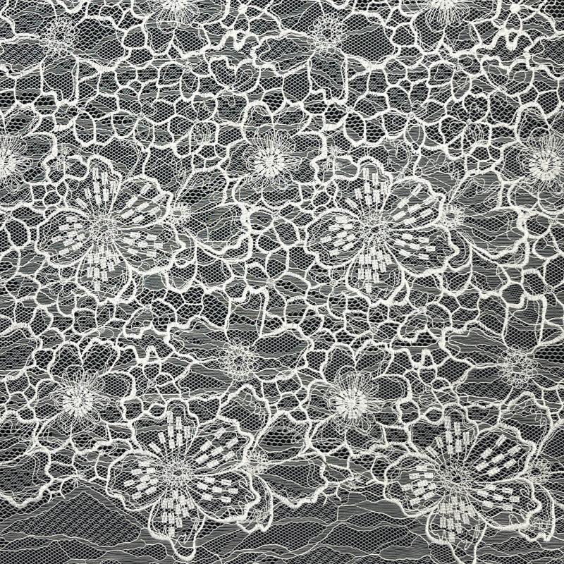 EB2790 floral mesh laser cut lace fabric