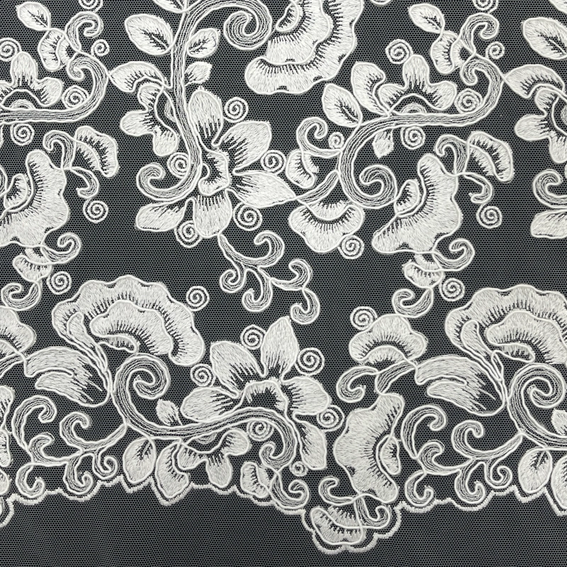 EB2791 baroque pattern laser lace fabric