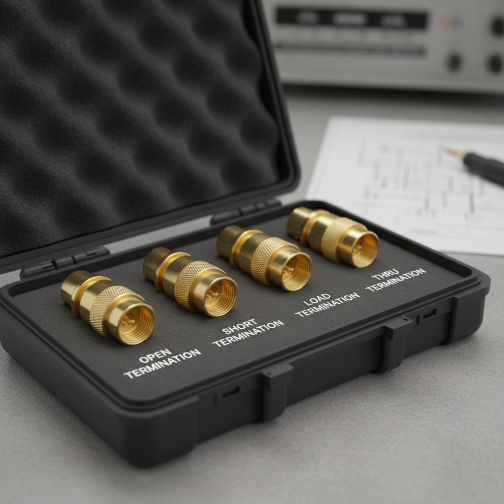 SMA Open Short Load Kit Gold Plated Brass Connectors RF Testing SMA Connectors Short/Load/Open/Thru SMA Termination