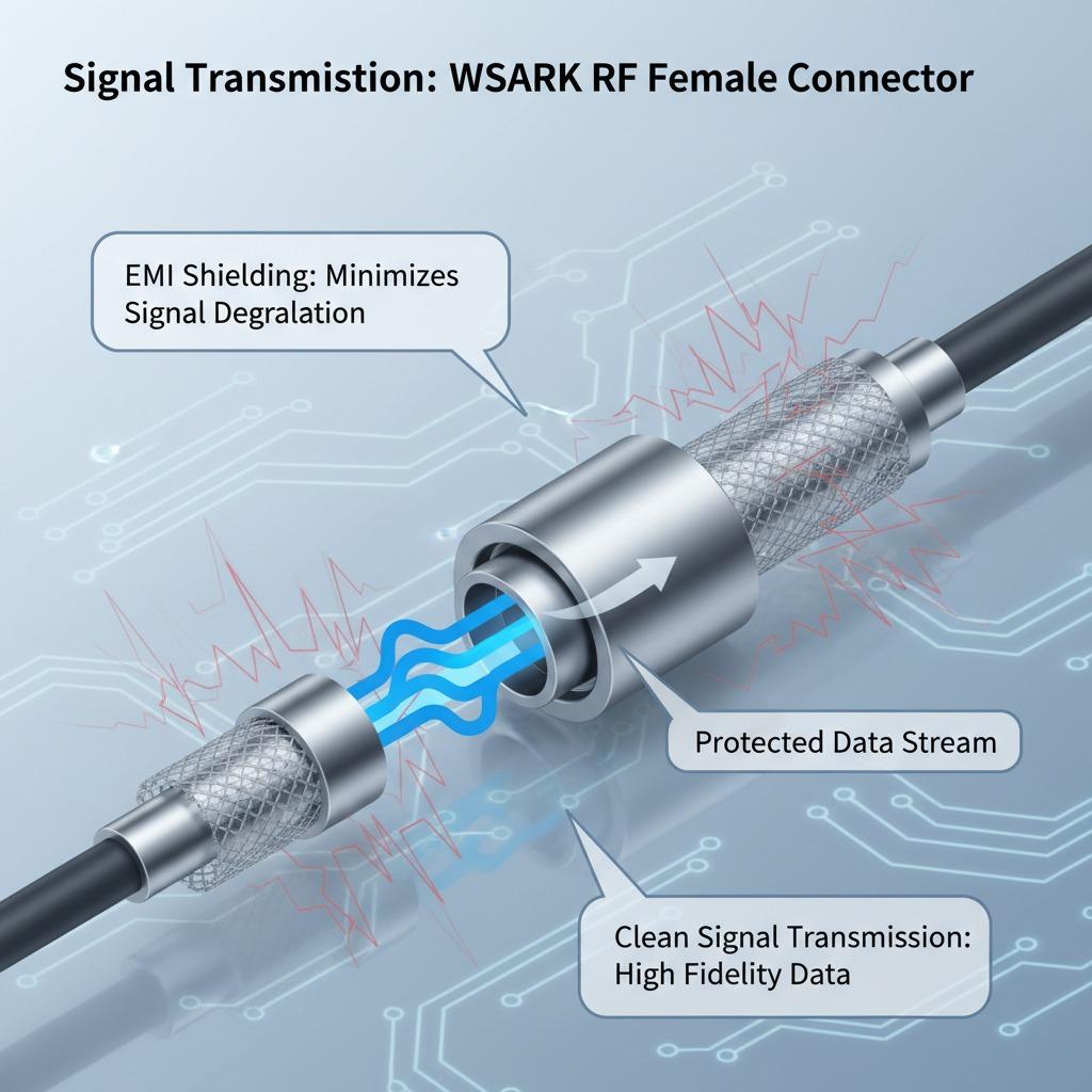 WSARK RF Female Connector for 50-2 Wire Eddy Current Displacement Sensor