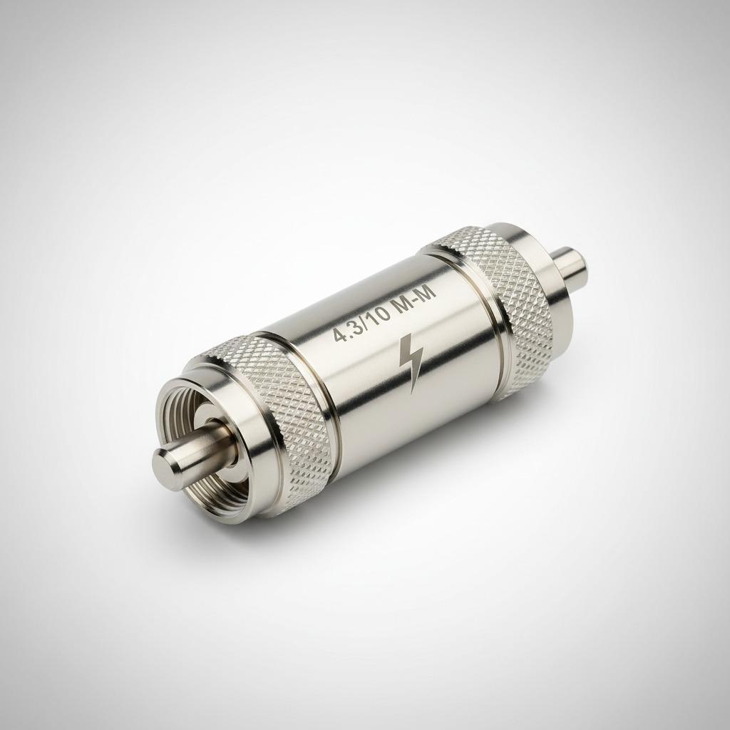 4.3/10 Male Plug to 4.3/10 Male Plug RF Adapter 50 Ohm Budget-Friendly Coaxial Connector for Antennas & Cables