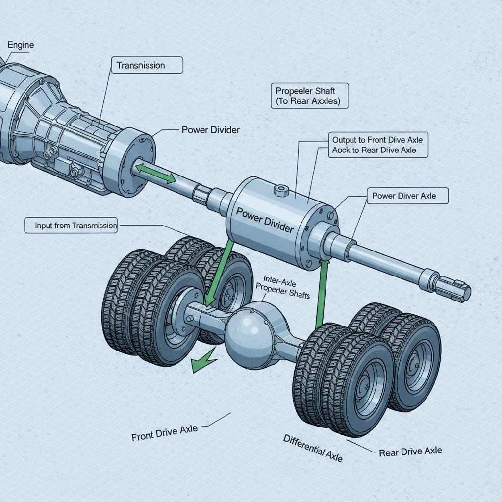半挂卡车动力分配器