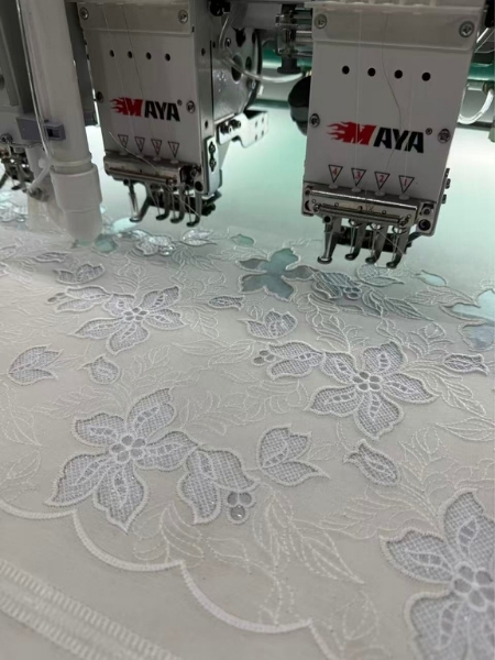 laser embroidery machine lace fabric