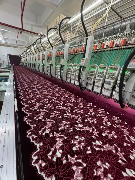 laser embroidery velvet lace machine