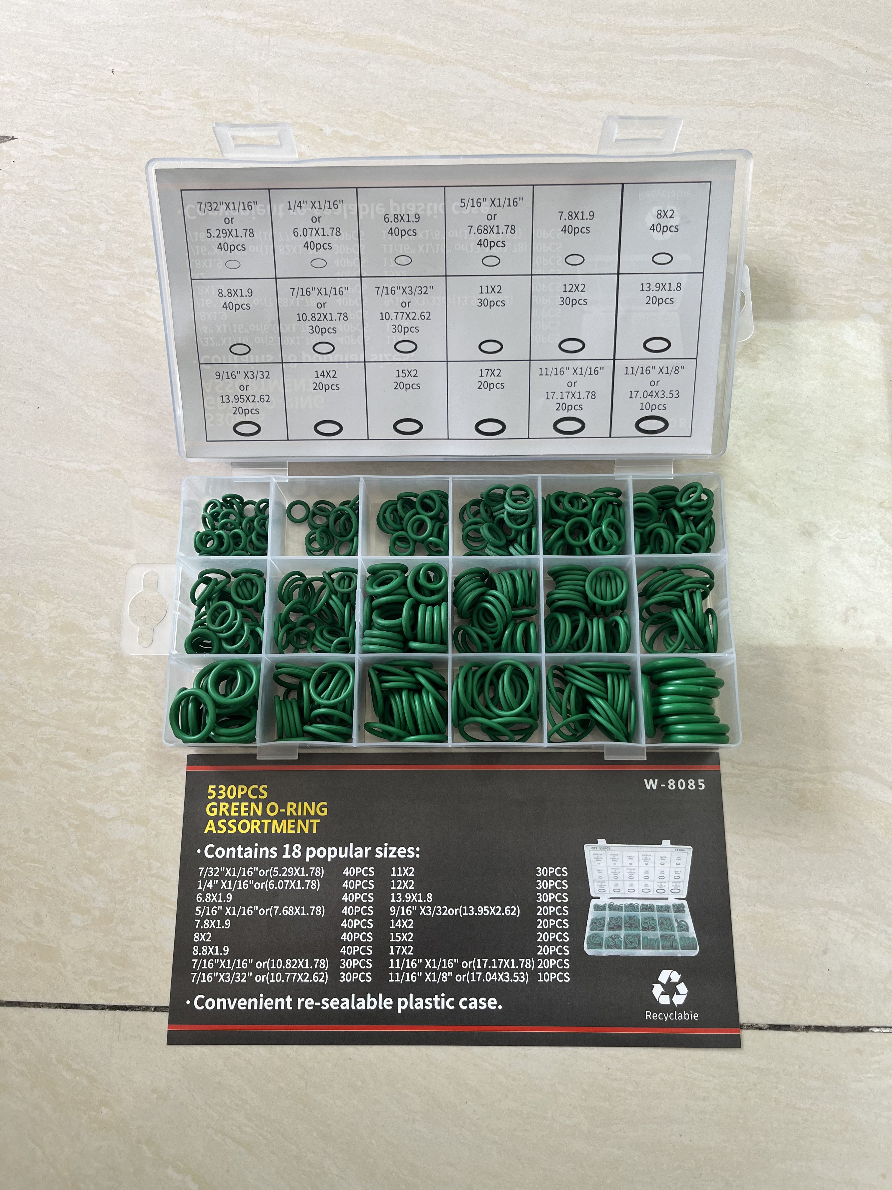 w-8085 Green O-Ring Assortment: Durable O-Ring Kit Solutions