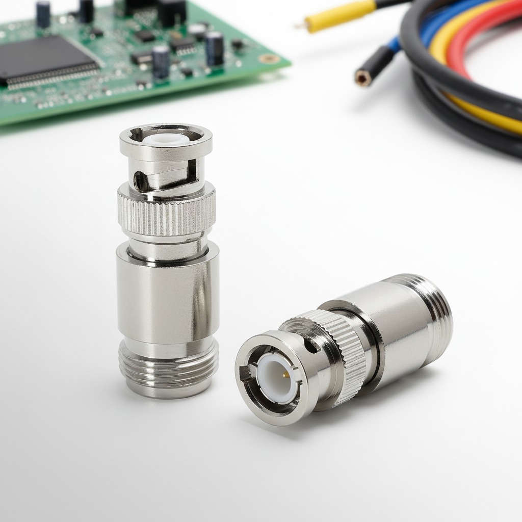 BNC-Stecker auf N-Buchse HF-Koaxialadapter Antennenkonverter BNC auf N-Koaxialanschluss für Funkgeräte