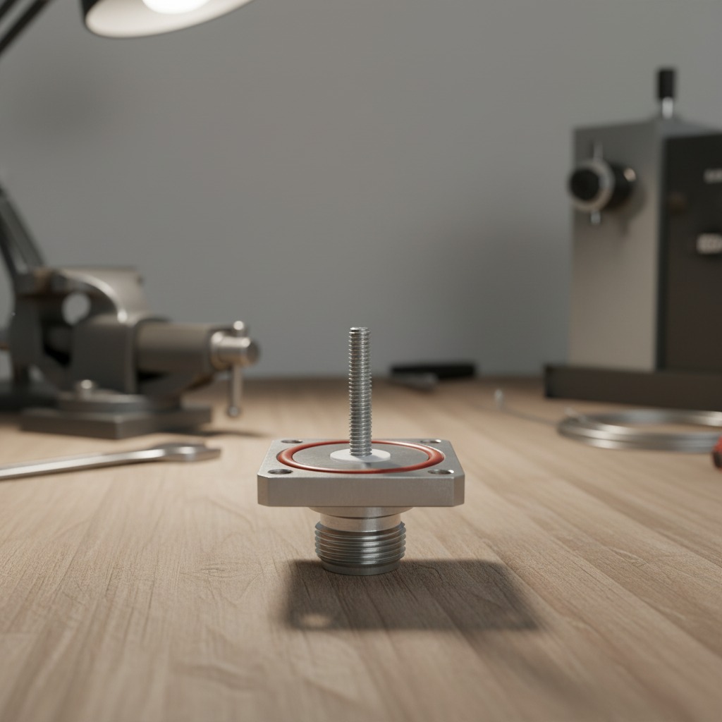 N-Typ-Einbausteckverbinder (weiblich), 4-Loch-Flansch, M5-Gewinde, 20 mm Länge, 50 Ohm, wasserdicht, für 5G-Basisstationen und Kommunikationssysteme