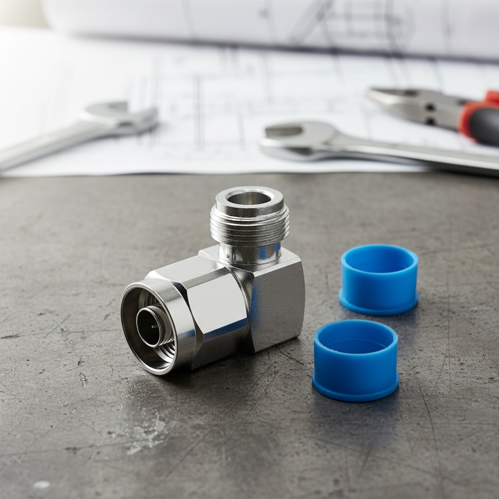 75-Ohm-Winkelstecker, vernickelt, N-Buchse auf TNC-Stecker, rechtwinklig, HF-Koaxialadapter mit niedrigem VSWR
