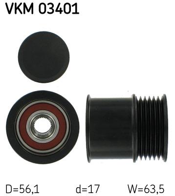 Poulie de roue libre d'alternateur VKM 03401 12 770 125 30550932 adaptée aux véhicules à mettre à jour Poulie de roue libre d'alternateur VKM 03401 12 770 125 30550932 adaptée aux véhicules à mettre à jour