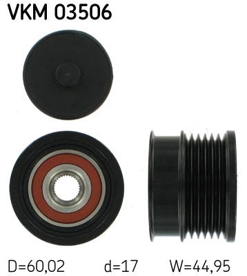 Poulie de roue libre d'alternateur VKM 03506 12 04 307 12760888 adaptée aux véhicules à mettre à jour Poulie de roue libre d'alternateur VKM 03506 12 04 307 12760888 adaptée aux véhicules à mettre à jour