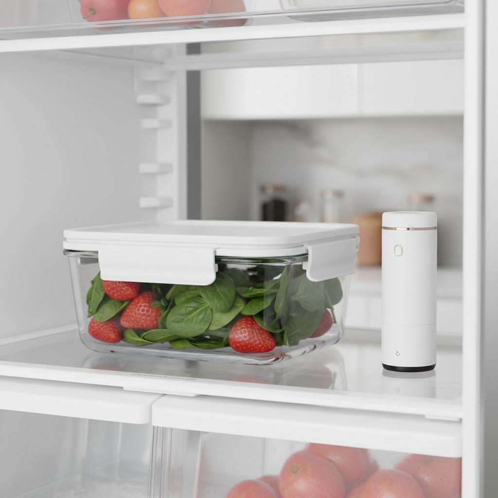 fridge storage container, vacuum storage box, vacuum storage container, space saving storage box, food vacuum container