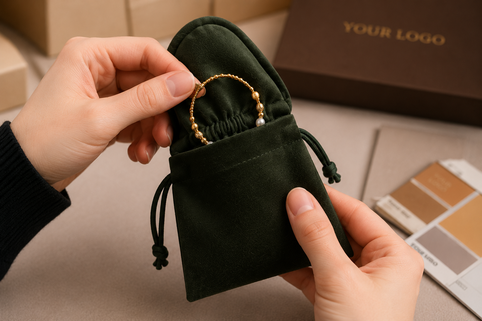 branded jewelry pouch manufacturer