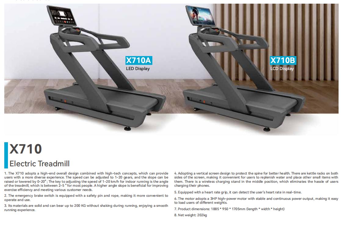 Multi-function Electric Treadmill Commercial Treadmills 3-level Incline for Gym Treadmill With Touchable Screen