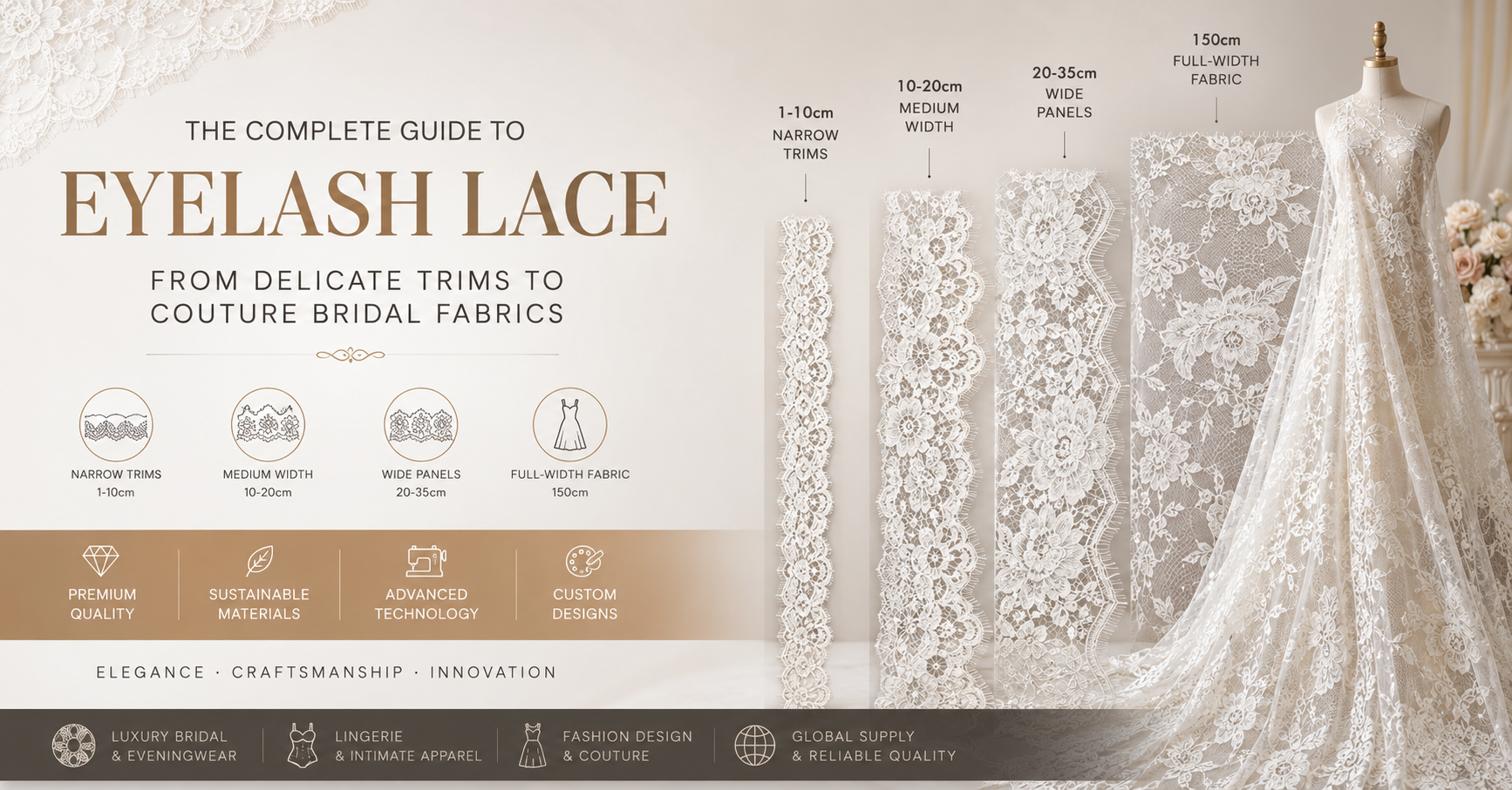 The Complete Guide to Eyelash Lace: From Delicate Trims to Couture Bridal Fabrics